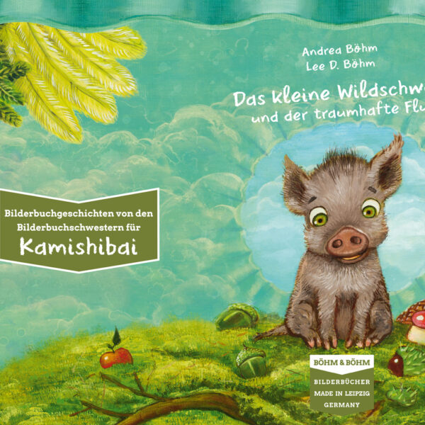 Cover für Kamishibai "Das kleine Wildschwein und der traumhafte Flug"